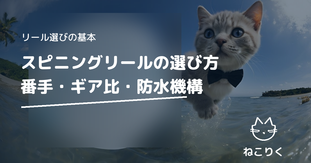 スピニングリールの選び方｜番手・ギア比・防水機構で比較