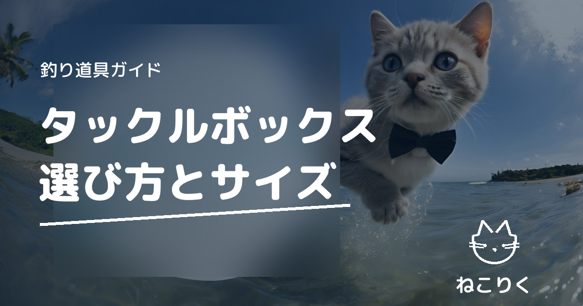 タックルボックスの選び方｜サイズと収納力