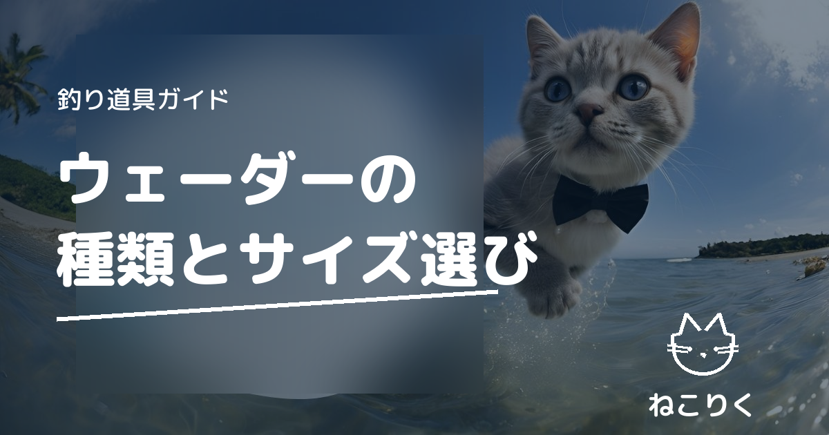 ウェーダーの選び方｜種類・サイズ・ソールとお手入れ