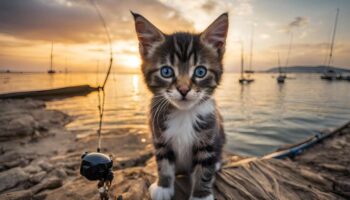 釣竿を使わずに魚が獲